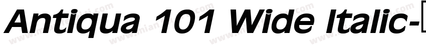Antiqua 101 Wide Italic字体转换